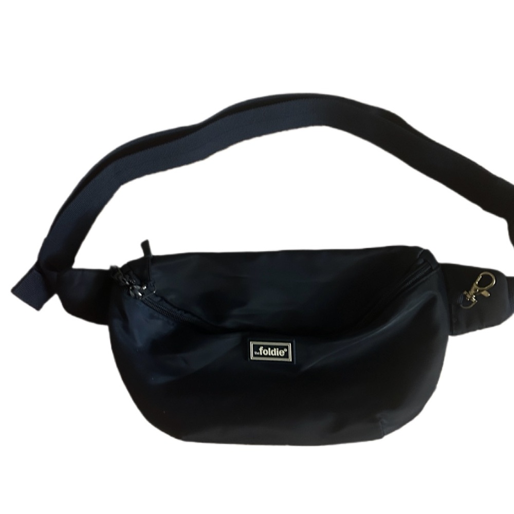 The Foldie Belt Bag Waist Fanny Pack Navy Blue Nylon Crossbody Travel Bag RFID